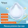 Máscara de Proteção Descartável em Formato de Copo com Válvula de Respiração, Máscara Facial à Prova de Poeira e Anti-Smog, Norma Europeia, Atacado do Fabricante, Versão Fina
