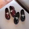 Zapatos para Niña Primavera Nuevas Llegadas Unisex Zapatos Planos Infantiles Zapatos Pequeños de Piel para Niña Suela Suave Zapatos de Princesa Estilo Británico Zapatos para Actuación Estudiantil