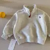 Moletom Infantil 2026 Primavera Camisa Polo Infantil com Gola, Suéter Estiloso para Meninos, Blusa da Moda para Crianças Pequenas
