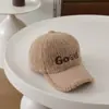 Gorra de béisbol para niños de 3 a 8 años, nuevo estilo otoño e invierno, gorra cálida de felpa para niños, gorra versátil con letras transfronteriza para niñas