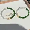Año de la Serpiente ~ Diseño Original Pulsera de Serpiente de Cristal Blanco para Mujer Sencilla Pulsera Zodiacal de Serpiente de Calcedonia