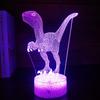 Luz nocturna 3D serie dinosaurios transfronteriza directa de fábrica táctil control remoto LED creativa regalo de Navidad lámpara de mesa 3D