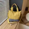 Bolsa de Ombro Cruzado Transversal Leve Impermeável Cor Blocada Nova Casual Retrô para o Dia a Dia Bolsa de Mão Tote Simples Versátil