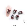 Accesorios de Uñas Famosos en Internet Estilo Oscuro Araña Calavera Cruz Halloween Corazón Metal Uñas Pedrería Cruz Frontera