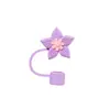 Tampa de Silicone para Canudo de Grau Alimentício Transfronteiriça com Design de Estrela de Cinco Pontas e Flor, Adequada para Canudos Stanley, Conjunto de Tampas de Vedação à Prova de Vazamento 10mm