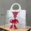 Saco de embalagem de presente de PVC fosco espessado para rosas do Dia dos Namorados, resistente e não rasga facilmente