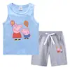 Traje Deportivo Casual de Dos Piezas para Niños Pequeños y Medianos - Chaleco y Pantalón de Verano 2023, Camiseta Base, Ropa Exterior Delgada sin Mangas