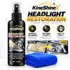 KineShineX Spray Restaurador de Faróis de Carro 100ML Agente de Limpeza, Desembaçante e Desamarelador para Lentes de Faróis