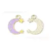 Accesorios para joyería DIY: colgantes de esmalte con forma de luna, estrellas y planetas, colgantes de aleación transfronterizos, cadenas para teléfono, llaveros, accesorios hechos a mano