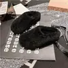 Medias zapatillas versátiles para exteriores para mujer Baotou, zapatos de felpa con forro polar para otoño e invierno 2026, calzado para exteriores, zapatillas de algodón suaves de suela plana para estar en casa