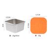 Taza para salsas de acero inoxidable 304, recipiente transfronterizo para aderezo de ensaladas con tapa, caja cuadrada sellada para snacks, plato para salsas para exteriores