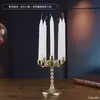 Adorno de Candelabro Retro de Hierro Forjado Europeo Sala de Estar Comedor Decoración de Atmósfera para Cena a la Luz de Velas Decoraciones Creativas para el Hogar