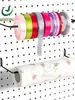 Accesorios para Tablero Perforado Gancho Rollo Papel de Cocina Toalla Film Adhesivo Cinta para el Cabello Organizador de Almacenamiento Colgador Telescópico Barra Horizontal
