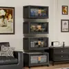 Instalação Doméstica Sem Montagem Armário de Armazenamento Dobrável Preto Sala de Estar Organizando Armário de Armazenamento Caixa de Armazenamento Quarto Armário Organizador de Brinquedos