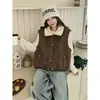 Chaleco de gamuza con cuello de borrego sintético para mujer, otoño e invierno 2026, nuevo chaleco grueso y cálido, chaqueta acolchada