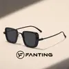 Gafas de sol cuadradas de metal estilo retro, gafas de moda unisex con patillas finas de metal, que ofrecen protección solar