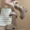 Nuevas Botas de Nieve Elegantes y Adelgazantes para Mujer, Botas Largas de Invierno, Tendencia Nicho 2025 Diseño Retro con Forro Polar Añadido y Diseño Engrosado