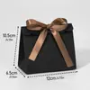 Caja de Dulces Kraft Simple con Cinta Caja Vacía con Diseño de Lazo Caja de Regalo de Cartulina Blanca Caja de Papel Plegable Creativa con Apertura tipo Ventana