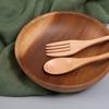 Plato de ensalada de madera de acacia, bandeja de madera para hotel, plato de fruta de cocina doméstica, plato de almacenamiento confitado, directo de fábrica