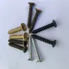 Parafuso autoatarraxante com cabeça escareada e fenda cruzada DIN7982 4,8*30 aço endurecido liga zinco-níquel parafuso autoatarraxante com cabeça escareada galvanizado bronze antigo