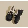 Mocasines de mujer con suela gruesa, forro de polar, cálidos, estilo británico, nueva colección otoño/invierno 2026, estilo coreano, modernos y versátiles