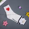 Calcetines casuales para mujer hasta media pantorrilla a rayas, lunares, color sólido, calcetines de moda, estilo japonés, calcetines deportivos personalizados, combinan con todo