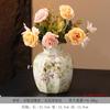Ornamento de Vaso de Flores Clássico de Cerâmica para Venda por Atacado para Sala de Estar Hall de Entrada Decoração Suave Retro Mesa de Centro Gabinete de TV Vaso para Arranjo de Flores
