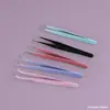 Pinzas de Acero Inoxidable de Colores de 10.5cm Pinzas para Pegatinas de Cinta Pinzas para Diario DIY Cabeza Recta Cabeza Curva Pinzas