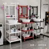 Estante de lavabo de pie para uso doméstico, estante de almacenamiento antiguo, estante de lavabo de acero inoxidable para baño, de pie, rústico, moderno