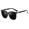 Gafas de sol de moda con cara redonda y montura grande, polarizadas, para hombre, plegables y portátiles, protección solar, gafas de sol anti-UV
