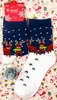 Calcetines Navideños Amazon Talla 37-43 Calcetines Navideños para Hombre Papá Noel Reno Muñeco de Nieve Calcetines de Media Pantorrilla para Mujer 2026