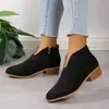 Botas Tobilleras con Estampado de Leopardo para Otoño e Invierno, Transfronterizas AliExpress Amazon, Cremallera Lateral, Punta Redonda, Boca en V, Ante, Botas Desnudas para Mujer, en stock