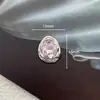 Acessórios de Liga de Diamante Rosa Doce e Fresco Joias Simples de Coração e Borboleta Grampo de Cabelo Feito à Mão Flor de Sapato Acessórios DIY Material para Brincos