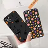 Comercio Exterior E-Commerce Suministro Dibujo Animado Gato Negro Halloween Funda para Teléfono 18Pro Caramelo Calabaza Impresión Completa Mate Suave