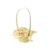 Estilo Mori Estilo Fresco Creativo Horneado Mini Paja Cesta Pequeña de Flores Cesta de Bambú Tejida a Mano Decoración Decorativa para Pasteles Accesorios para Pasteles