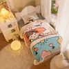 Manta de Lana de Cordero para Niños, Manta Gruesa de Doble Capa para Siesta en Sofá, Manta Cubierta de Franela y Vellón de Coral para Estudiantes de Jardín de Infancia y Escuela Primaria