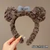 Diadema de felpa de dibujos animados linda, unisex, para otoño e invierno, impermeable y antideslizante, adecuada para lavarse la cara, nuevo estilo 2026 accesorio para el cabello