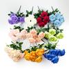 7 cabeça sonho rosa buquê de casamento hall hotel macio ornamentos florais pastoral casa falsa flor fotografia adereços