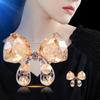 Broche de abrigo con lazo brillante, elegante, exquisito y atmosférico, con luz antideslizamiento, accesorio francés de lujo