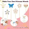Manualidades infantiles transfronterizas en madera DIY varita de hadas varita mágica varita de princesa de Navidad rompecabezas dibujo a mano virutas de madera