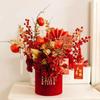 Balde de Decoraciones de Año Nuevo Adornos Flor de Año Nuevo Simulación Arreglo Floral Arreglo Floral Ramo de Entrada de Vacaciones Nueva Residencia Mueble de TV Fruta de Acebo