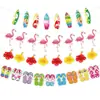 Novo Produto da Amazon Festa de Verão no Havaí Suprimentos Tema Flamingo Bandeira Banners Conjunto Decorações