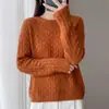 Nuevo Top de Punto de Cuello Redondo con Manga Larga y Hilo Dorado Calado de Piel de Mapache Otoño/Invierno 2026 para Mujer, Top Básico