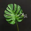 Folhas Artificiais de Folha de Tartaruga Grande Simulada 3D para Arte Floral e Decoração de Supermercado, Plantas Verdes Artificiais para Decoração de Casa, Folhas Grandes de Chuva de Primavera
