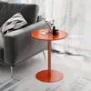 Mesa de centro pequena colorida, mesa redonda pequena para loja de milk tea, criado-mudo simples para quarto, mini mesa lateral redonda para sala de estar