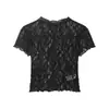 Z Estilo Europeo Transfronterizo 2026 Nueva Moda Elegante para Mujer Delgado Ajustado Encaje Top Corto 6050307