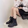 Botas Martin para mujer, estilo británico moderno, suela gruesa, nuevas botas cortas y finas de otoño 2021, bonitas botas individuales de motocicleta