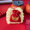 Bolsa festiva de lana para Año Nuevo de mascotas, bolsa de león, gato rico, perro, regalo de Año Nuevo, sobre rojo, venta al por mayor de fábrica