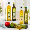 Garrafa de Vidro Marrom para Azeite 750ml Transparente Garrafa para Óleo de Colza Óleo de Camélia Selada Embalagem de Garrafa para Óleo de Noz Óleo de Gergelim