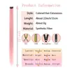 Postizo de Clip para Oreja de un Solo Color para Mujer, Extensión de Cabello Larga Recta de una Pieza, Fibra de Alta Temperatura, Postizo Invisible Colorido